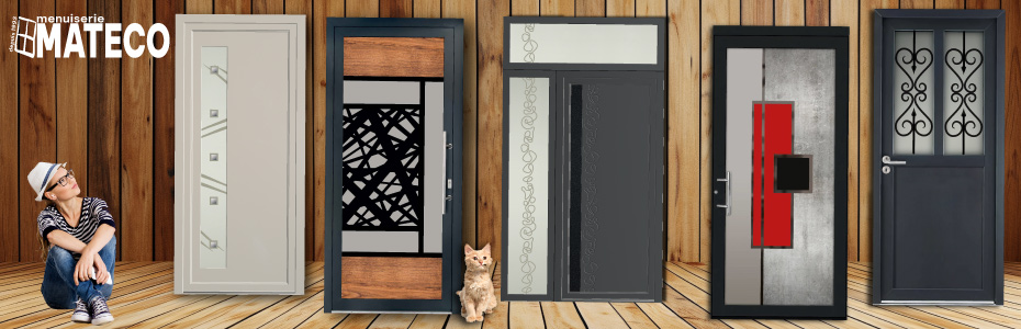 porte d'entrée sur mesure alu pvc verre