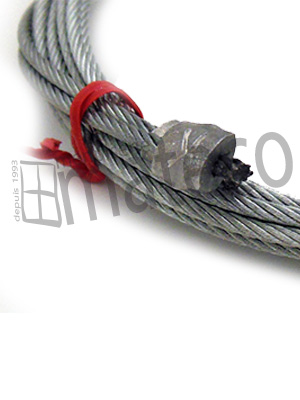 Câbles assemblés galvanisés 6 x 19 + âme pp d = 3 mm L = 2555 mm